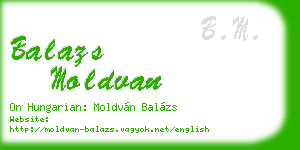 balazs moldvan business card