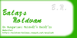 balazs moldvan business card